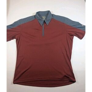 Mountain Hardware Men's Size Large Polyester 1/4 Zip Polo Shirt Short‎ Sleeve